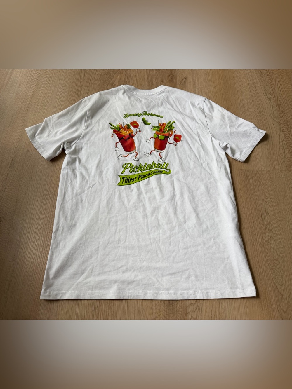 Tommy Bahama Shirt Men's Size S White Pickleball Thirst Place Champs